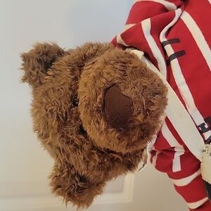 Vintage American Eagle GUND brown Roscoe rugby teddy bear plush with polo shirt